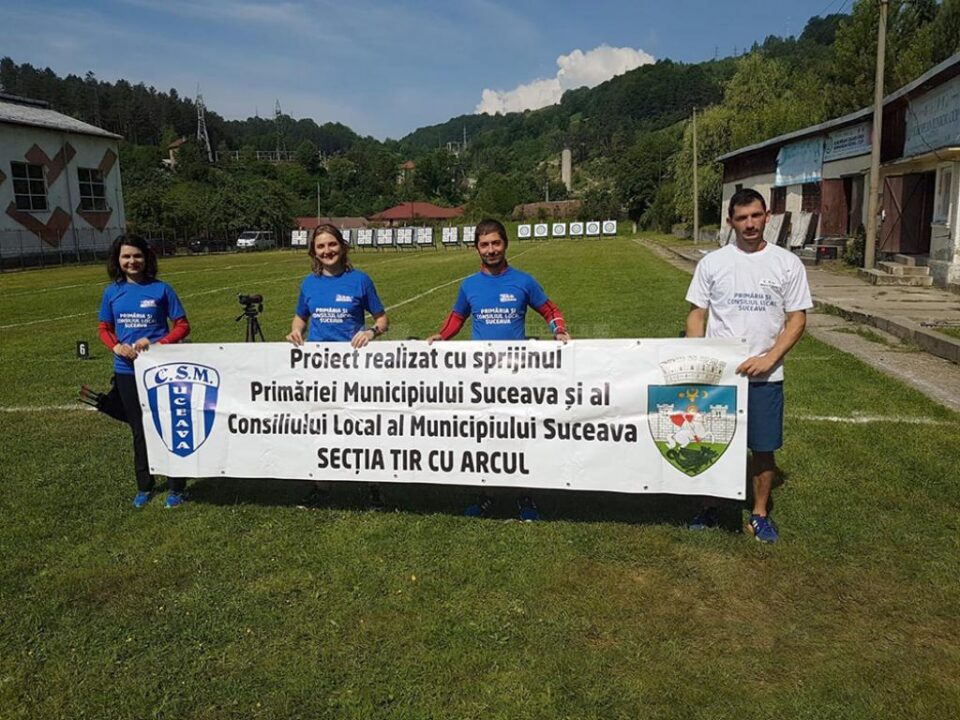 Cei patru componenți ai CSM Suceava la Cupa României de tir cu arcul