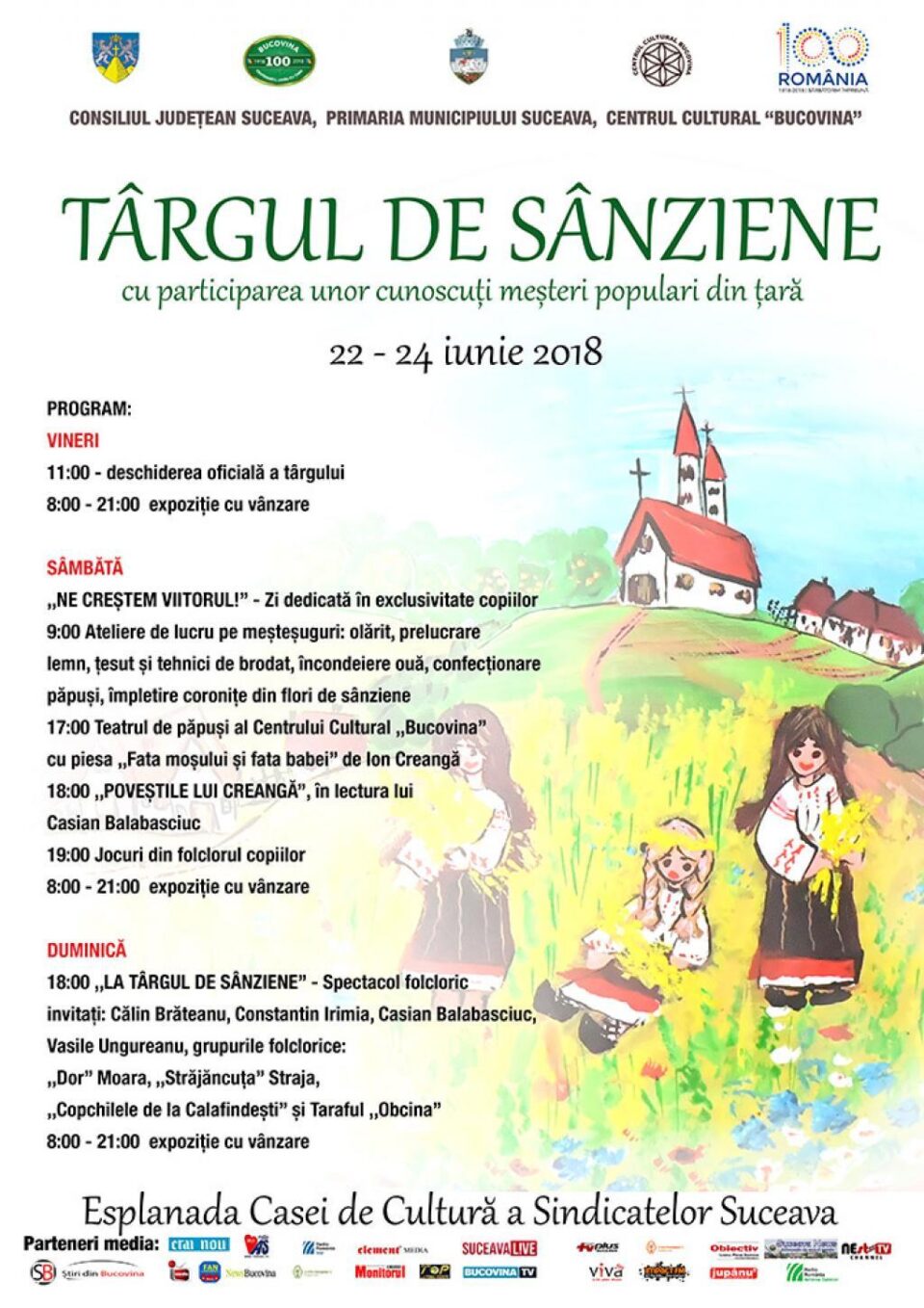 „Târgul de Sânziene” are loc pe esplanada Casei de Cultură din Suceava