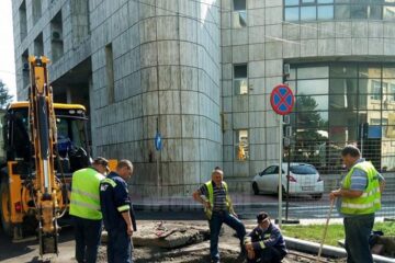 Interventie ACET pentru remedierea avariei din zona centrala a Sucevei