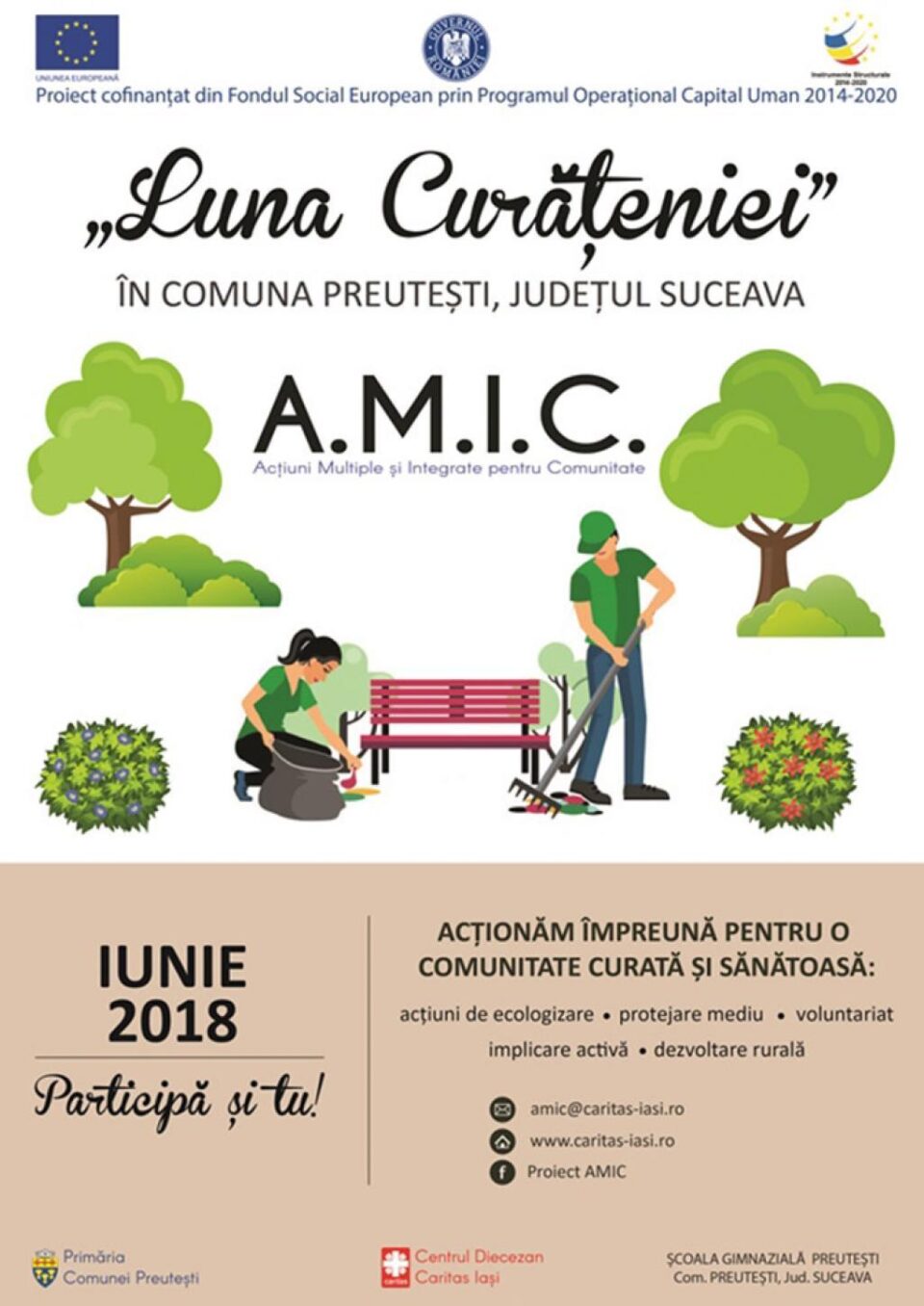 Prima campanie ecologică „Luna Curățeniei”, la Preutești