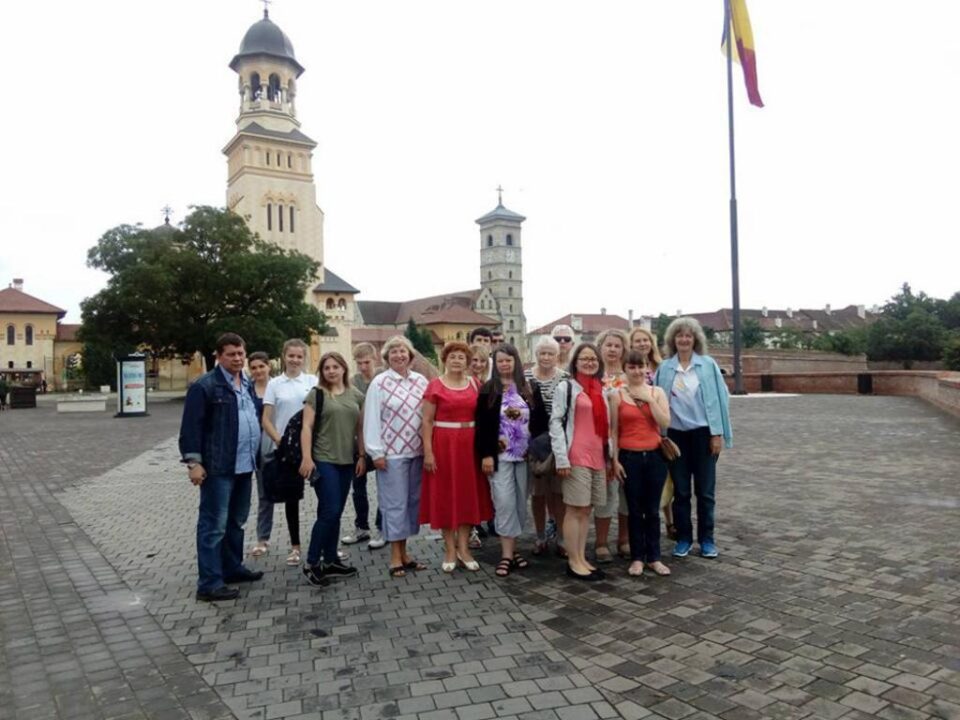 O parte dintre cursanții Lectoratului de limbă română de la Cernăuți