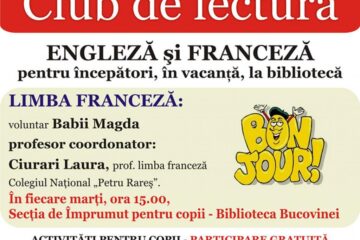 Clubul de lectură în limbile engleză și franceză se redeschide la Biblioteca Bucovinei