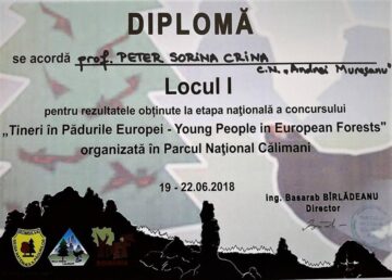 Parcul Național Călimani a găzduit etapa națională a concursului ”Tineri în Pădurile Europei - Young People in European Forests”