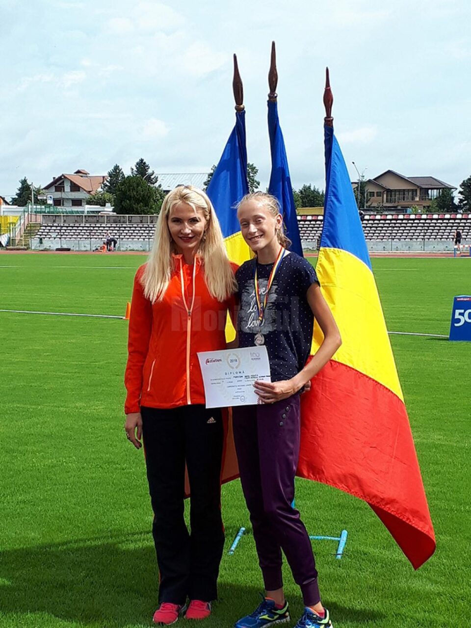 Antrenoarea Erzilia Tîmpău, alături de vicecampioana națională Anca Moroșan