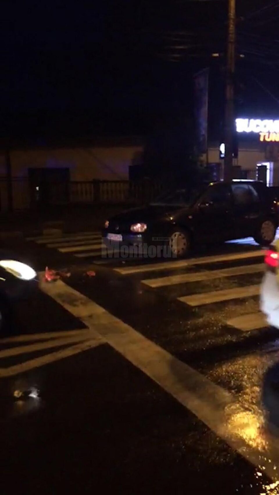 Mașina implicată în accident