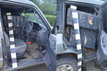 Mașina cu volan pe dreapta era burdușită cu țigări de contrabandă