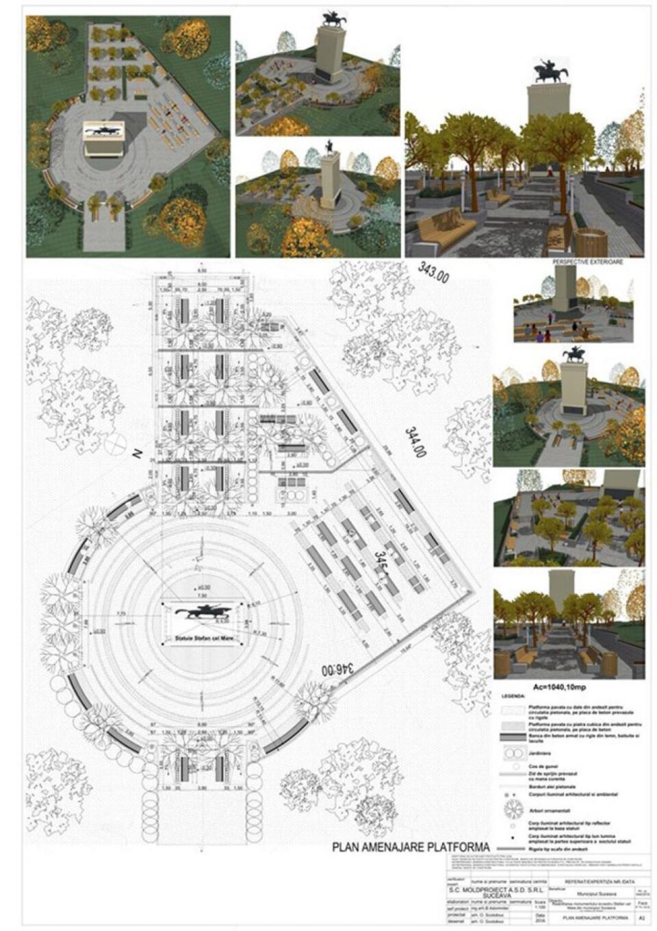 Soclul statuii ecvestre a lui Ștefan cel Mare a început să fie placat cu travertin
