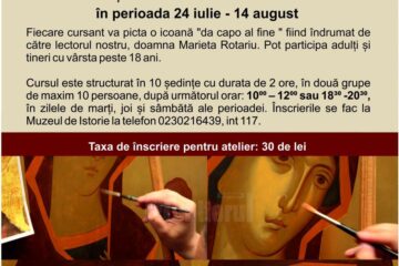 Atelier de pictură icoană în manieră bizantină, la Muzeul Bucovinei