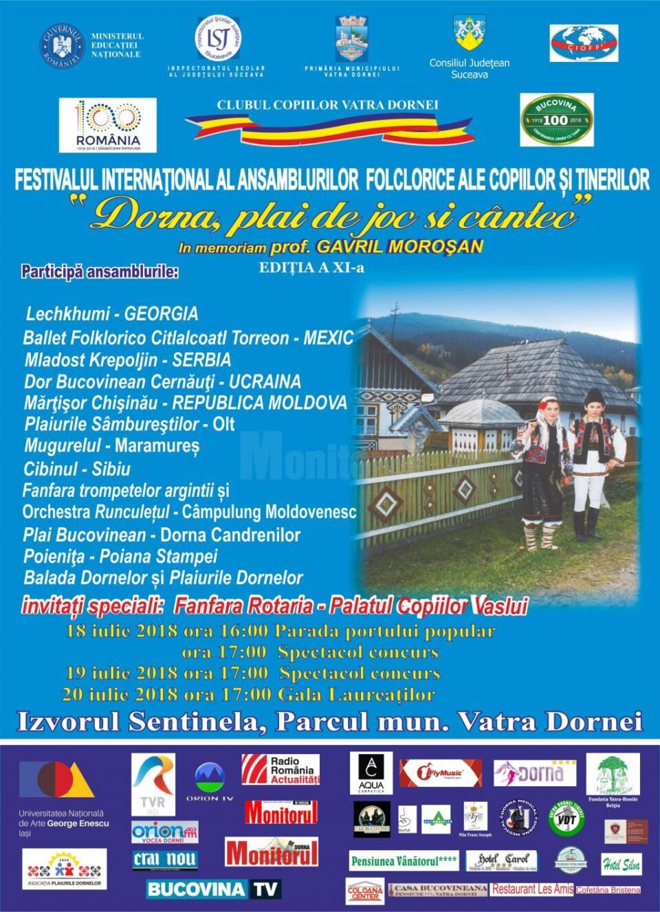 Festivalul Internațional al Ansamblurilor Folclorice ale Copiilor și Tinerilor „Dorna, plai de joc și cântec” Festivalul Internațional al Ansamblurilor Folclorice ale Copiilor și Tinerilor „Dorna, plai de joc și cântec”