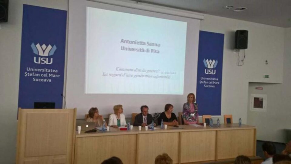 Profesorii universitari Antonietta Sanna, Elena Brîndușa Steiciuc, Mircea Diaconu, Luminița Turcu și Rodica Nagy