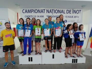 Înotătorii din județ au câștigat 16 medalii la naționalele de cadeți