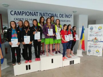 Înotătorii din județ au câștigat 16 medalii la naționalele de cadeți