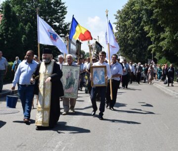 Procesiune religioasă pe străzile Fălticeniului, de Sfântul Mare Prooroc Ilie Tezviteanul