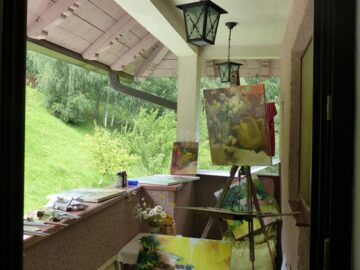 Artiști plastici profesioniști din România, Republica Moldova și Ucraina, într-o tabără de pictură la Vama