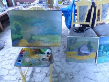 Artiști plastici profesioniști din România, Republica Moldova și Ucraina, într-o tabără de pictură la Vama