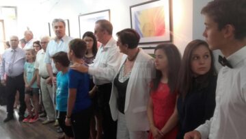 Copii de la Așezământul „Sfântul Ierarh Leontie” din Rădăuți, într-o tabără de pictură la Bazna