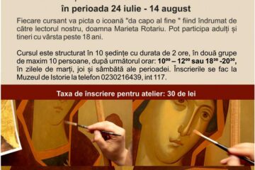 Se mai fac înscrieri la atelierul de pictură - icoană în manieră bizantină pentru adulți, la Muzeul Bucovinei