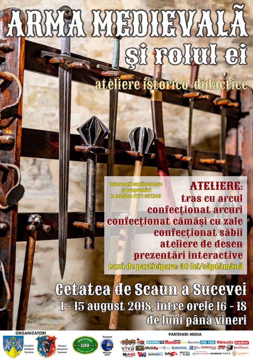 Atelier istorico-didactic organizat de Muzeul Bucovinei la Cetatea de Scaun a Sucevei