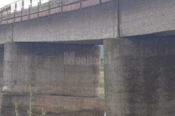 Podul de la Milișăuți, de peste râul Suceava, afectat de inundațiile de la finele lunii iunie