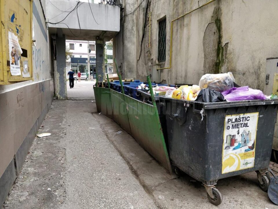 Culoarul de trecere de la bulevardul George Enescu, după ce s-a intervenit în urma semnalării problemei
