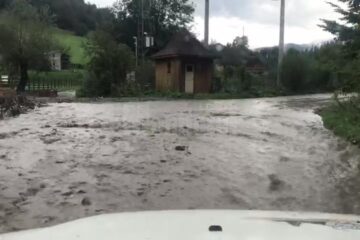 Inundații în zona Câmpulung