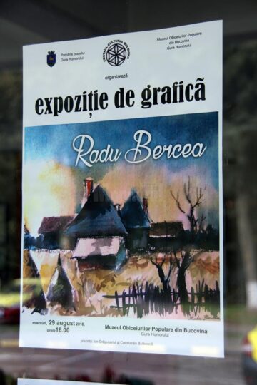 Expoziție aniversară de grafică semnată Radu Bercea, lansată la Gura Humorului