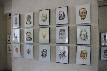 Lucrări de grafică semnate Radu Bercea în expoziția lansată miercuri, la Gura Humorului