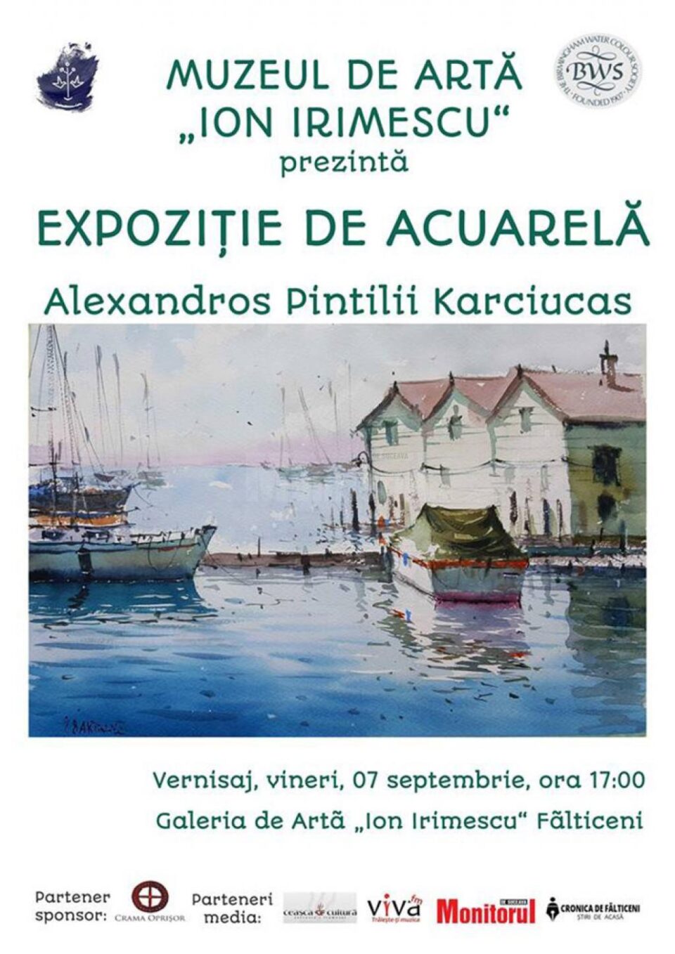 Artistul plastic Alexandros Karciucas Pintilii revine la Fălticeni cu o expoziție personală, după cinci ani