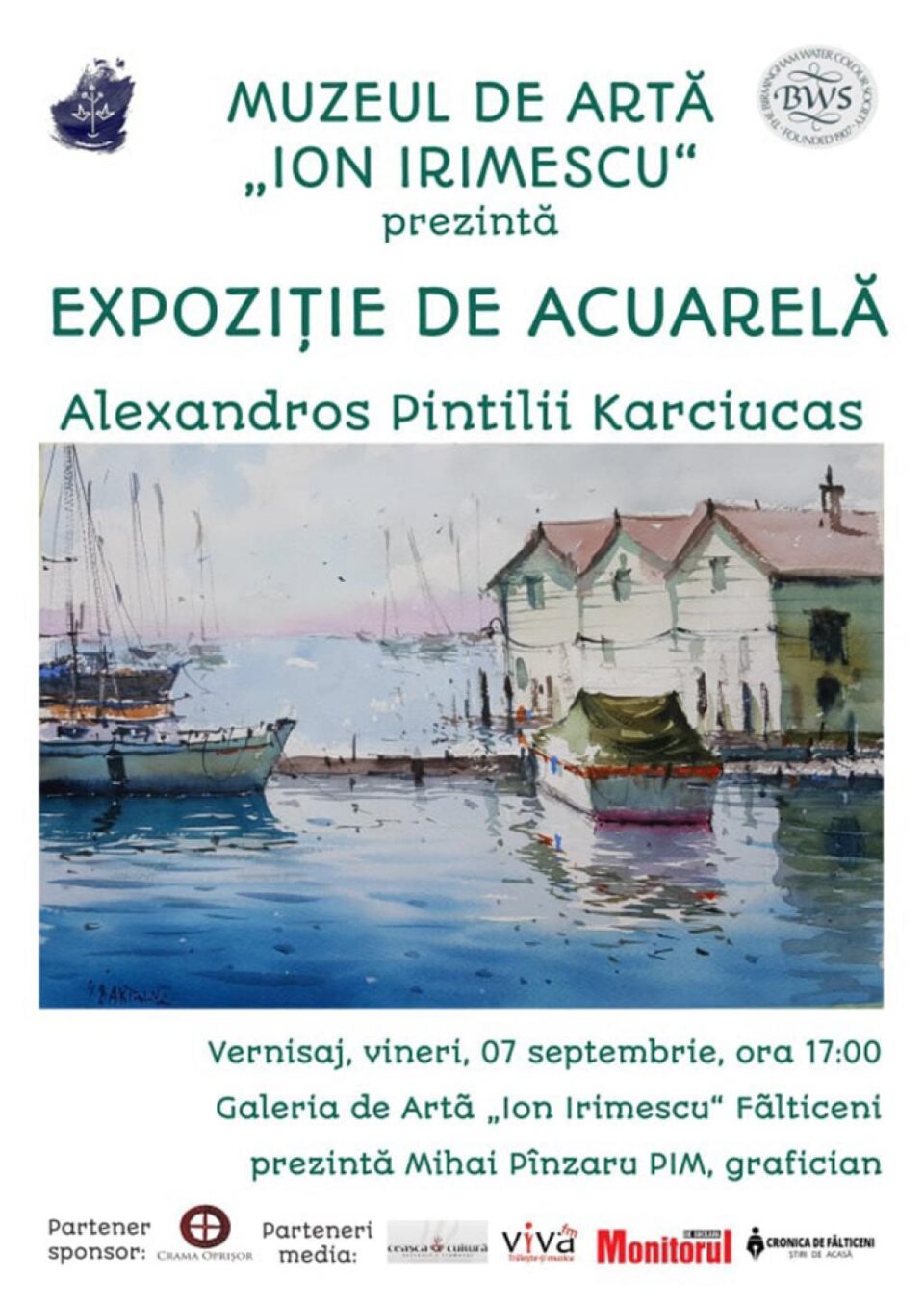 31 de lucrări în acuarelă expuse la Galeria de Artă „Ion Irimescu” Fălticeni