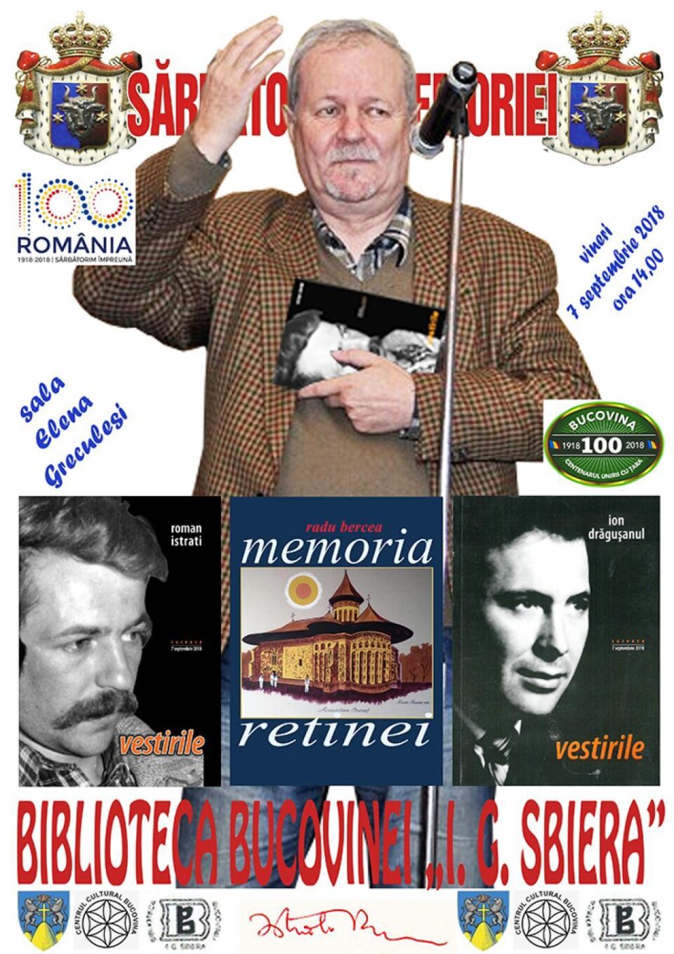 Lansări de carte la Biblioteca Bucovinei „I. G. Sbiera”