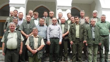 Concurenții concursului profesional "Cel mai bun pădurar" - etapa județeană