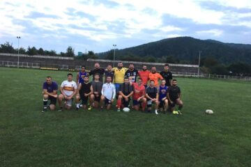 O parte dintre componenții echipei Rugby Club Gura Humorului