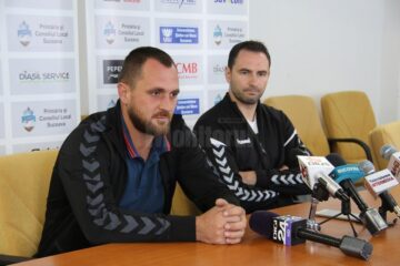 Antrenorul Adrian Chiruț și extrema Florin Ciubotariu