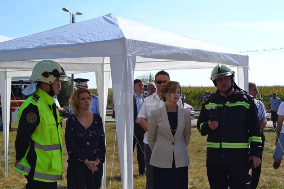 Desfășurare de forțe în cadrul unui exercițiu în domeniul situațiilor de urgență, la Siret