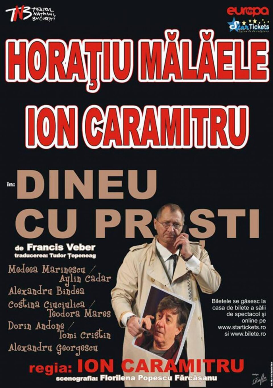 Horațiu Mălăele și Ion Caramitru, pe scena suceveană, în „Dineu cu proști”