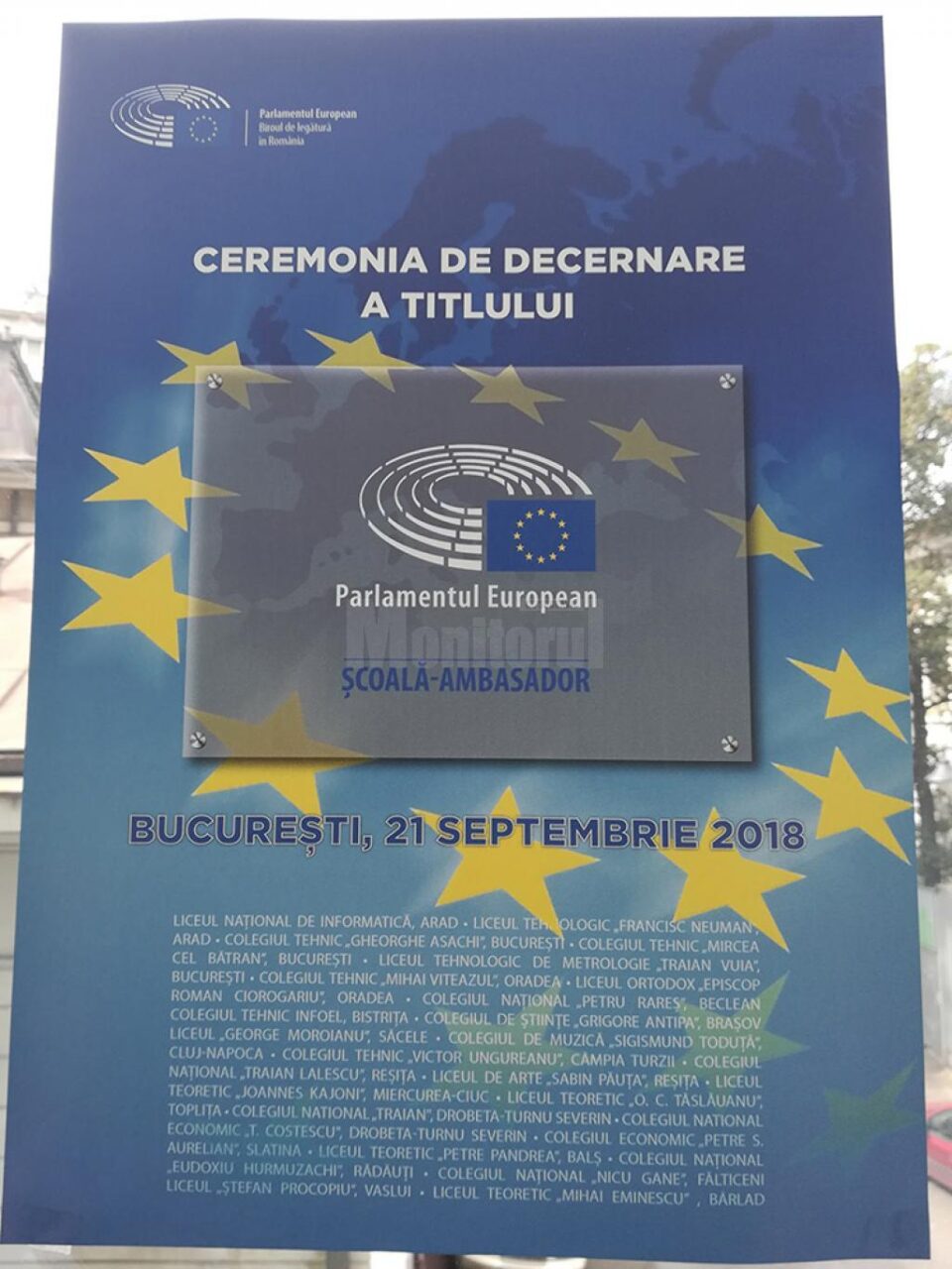Colegiile „E. Hurmuzachi” Rădăuți și „N. Gane” Fălticeni au primit titlul de „Școli-ambasador ale Parlamentului European”