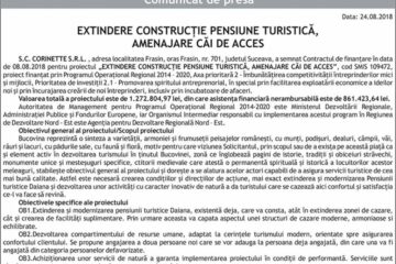 EXTINDERE CONSTRUCȚIE PENSIUNE TURISTICĂ, AMENAJARE CĂI DE ACCES