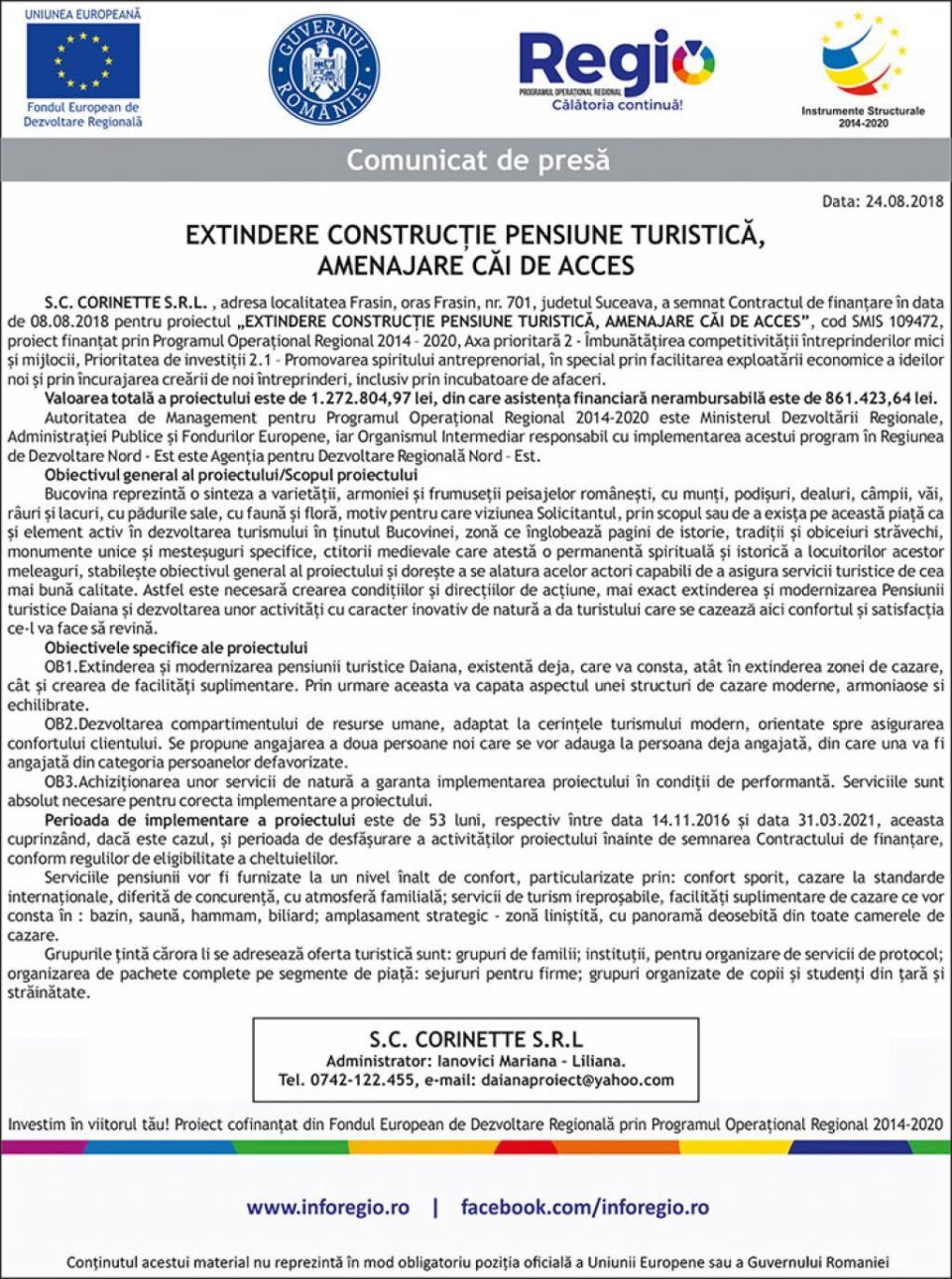 EXTINDERE CONSTRUCȚIE PENSIUNE TURISTICĂ, AMENAJARE CĂI DE ACCES