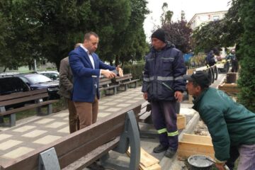 Viceprimarul Lucian Harsovschi a verificat lucrările de reamenajare a Parcului Vladimir Florea