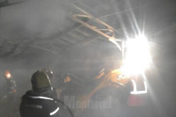 Incendiul a fost lichidat după miezul nopții