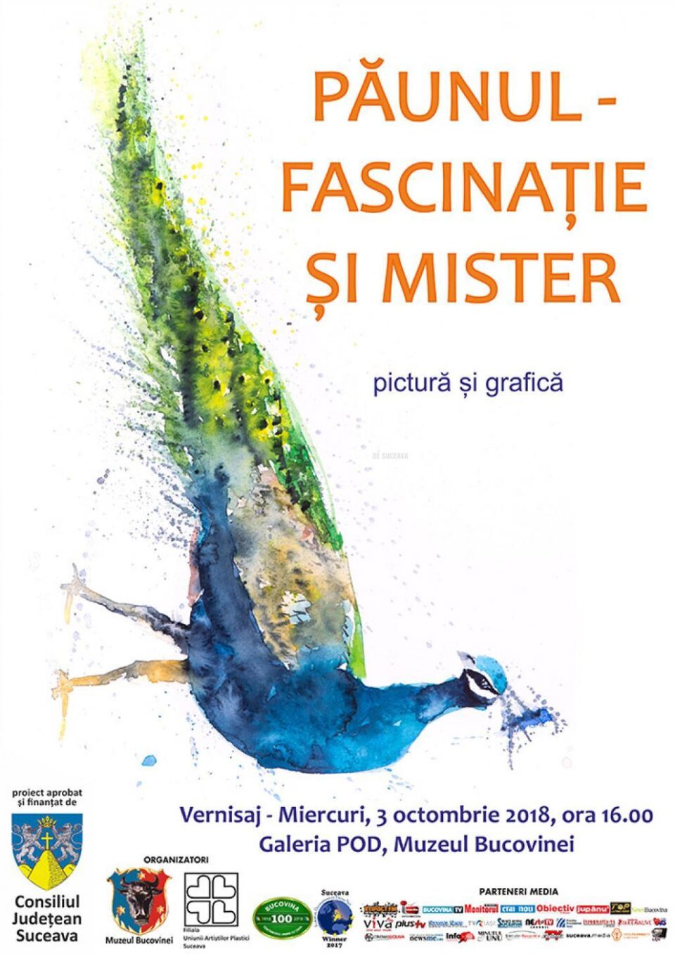 Expoziția „Păunul – fascinație și mister”, la Muzeul Bucovinei