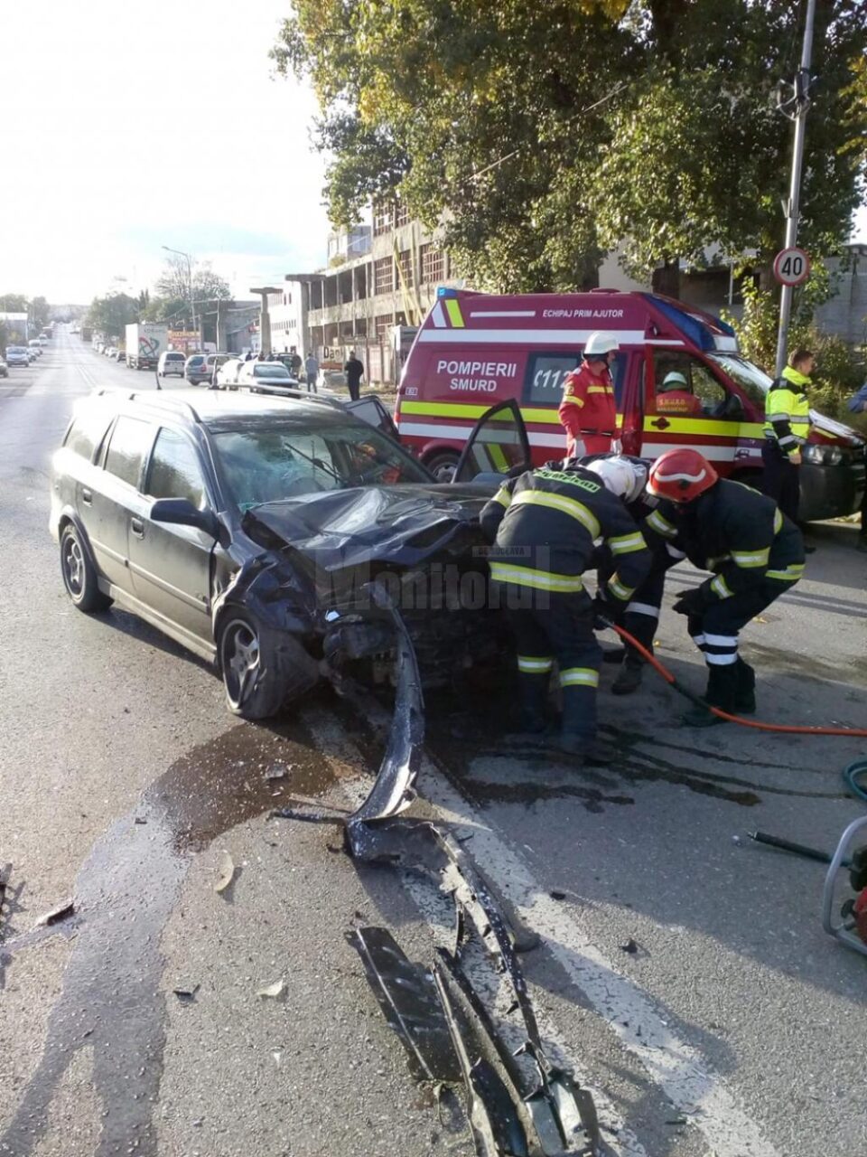 Mașina condusă de tânărul din Hârtop