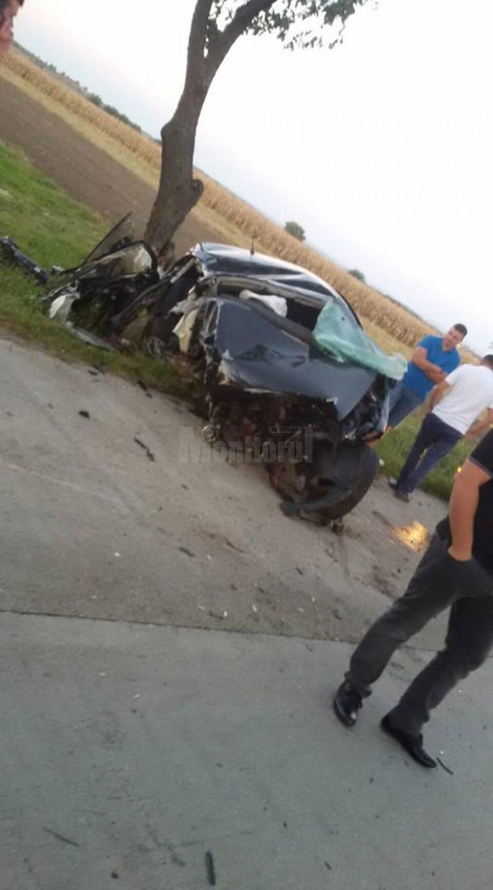 Accidentul s-a produs pe un drum comunal