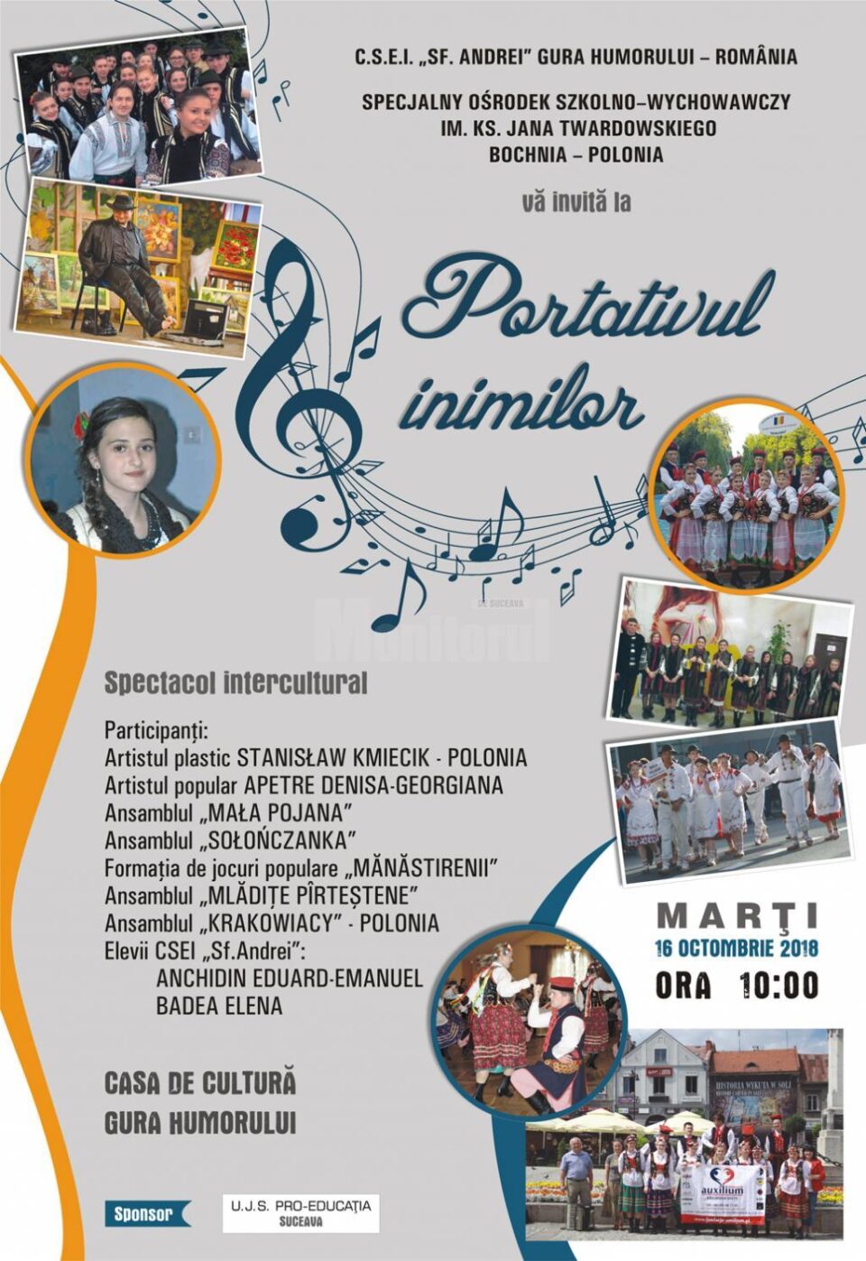 „Potrativul inimilor”, spectacol intercultural cu artiști din România și Polonia, la Gura Gumorului „Potrativul inimilor”, spectacol intercultural cu artiști din România și Polonia, la Gura Gumorului