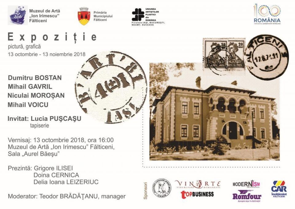 Vernisajul expoziției de grup „4 plus 1”, sâmbătă, la Fălticeni