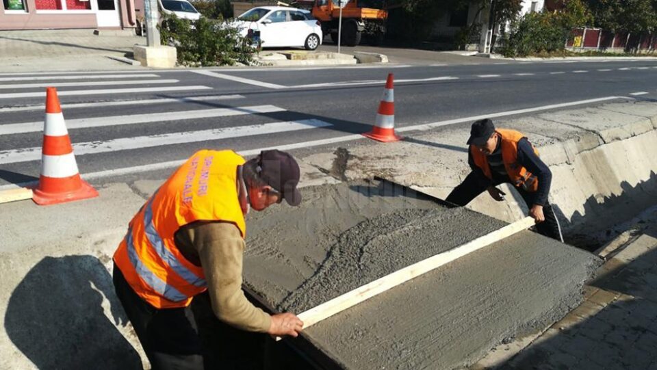 Podeț nou turnat la Salcea