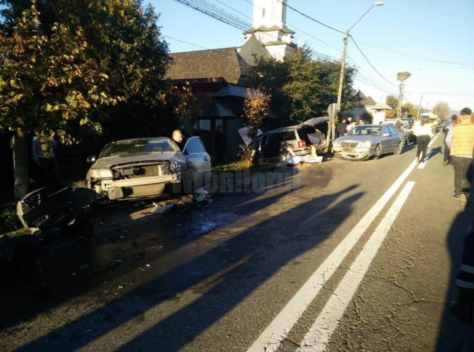 Grav accident de circulație în această dimineață la Vicovu de Sus