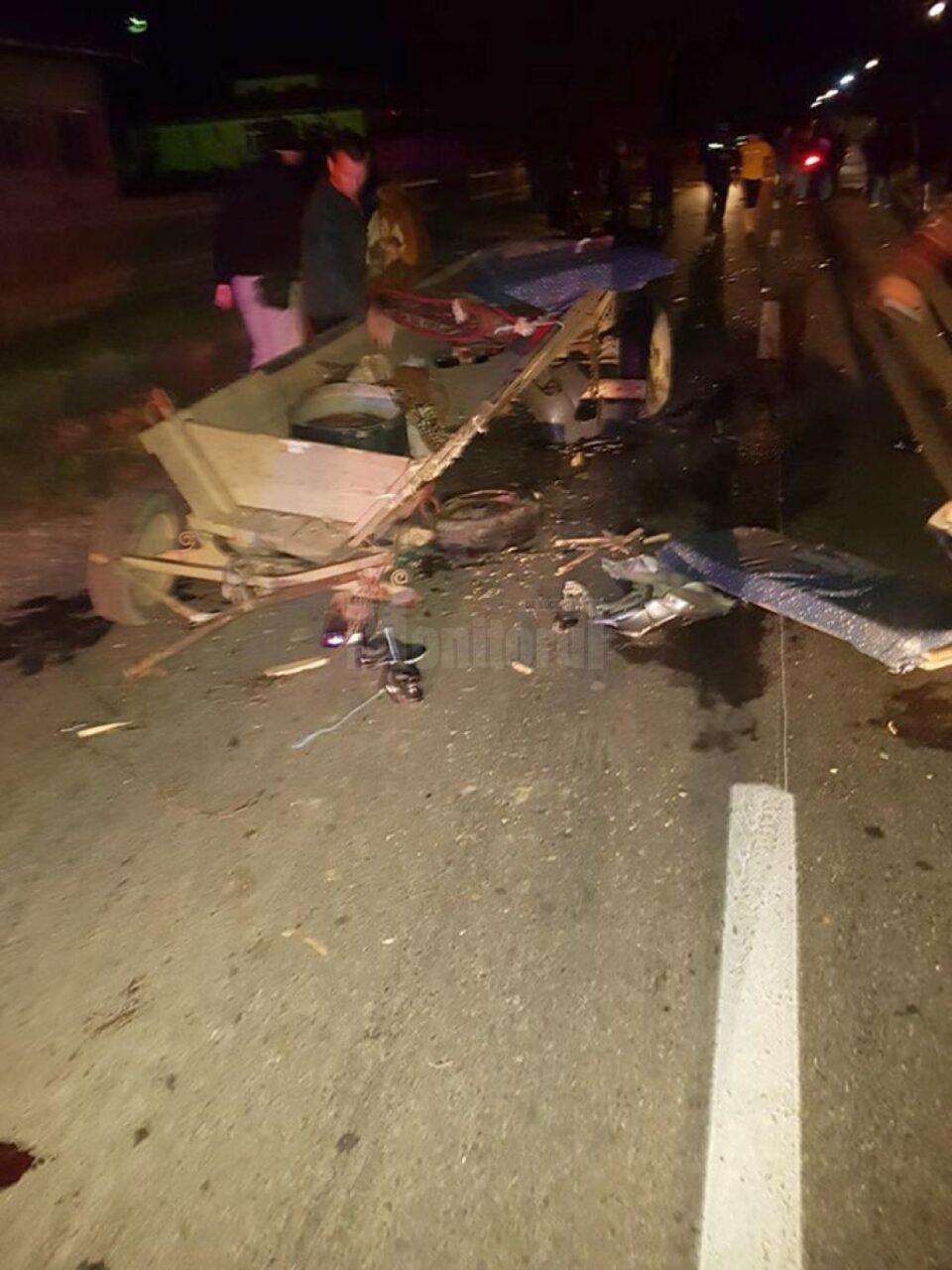 Căruța în care se afla fetița