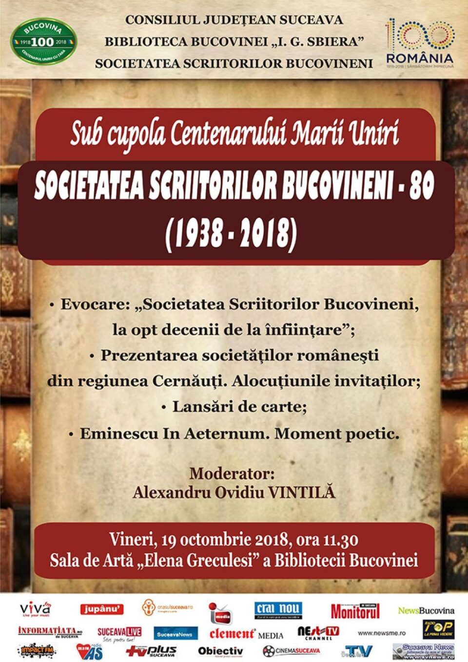 80 de ani de la înființarea Societății Scriitorilor Bucovineni