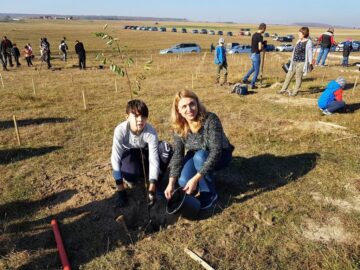 500 de voluntari au participat la o acțiune de împădurire a 2,5 hectare de teren defrișat la Adâncata